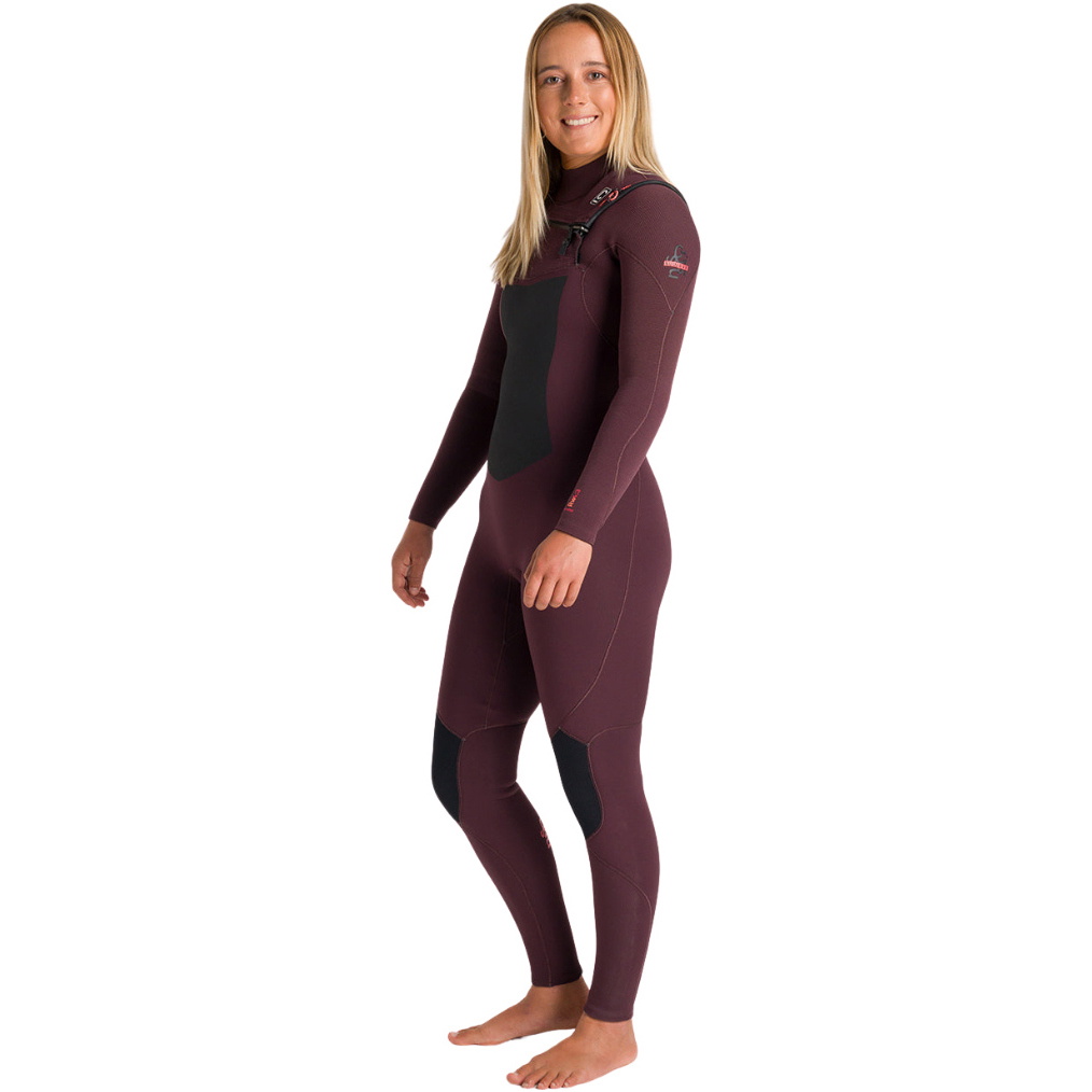 2026 C-Skins Dame NuWave ReWired 4/3mm Chest Zip Våddragt C-NRW43WCZ - Rust / Rust X